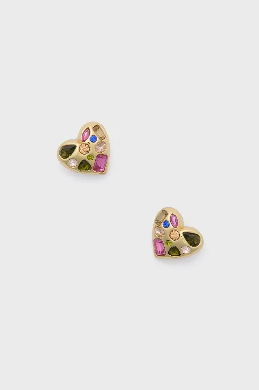 Crystal Heart Zoe Studs