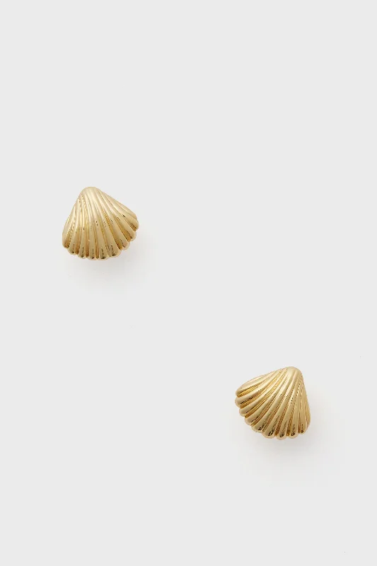 Gold Coquilles Mini Studs