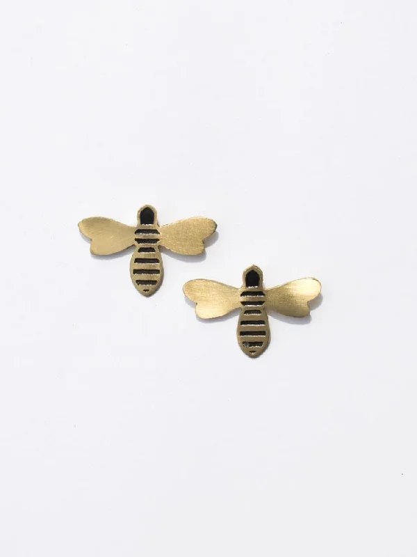 Honey Bee Studs - Gold