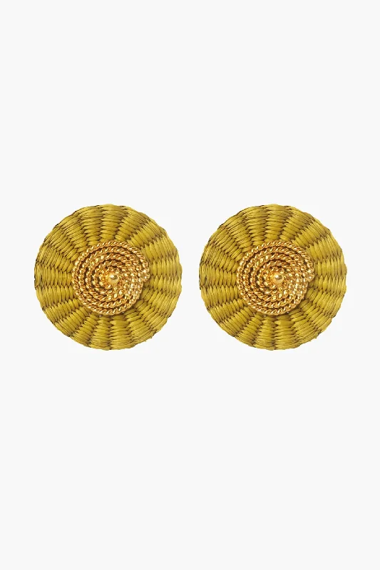 Mustard Iraca Studs