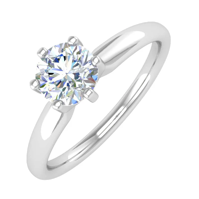 Shop Fine Jewelry With Exclusive Savings 1/2 Carat 6-Prong Set Diamond Solitaire Engagement Ring in Gold - IGI Certified Shop Fine Jewelry With Exclusive Savings 1/2 Carat 6-Prong Set Diamond Solitaire Engagement Ring in Gold - IGI Certified