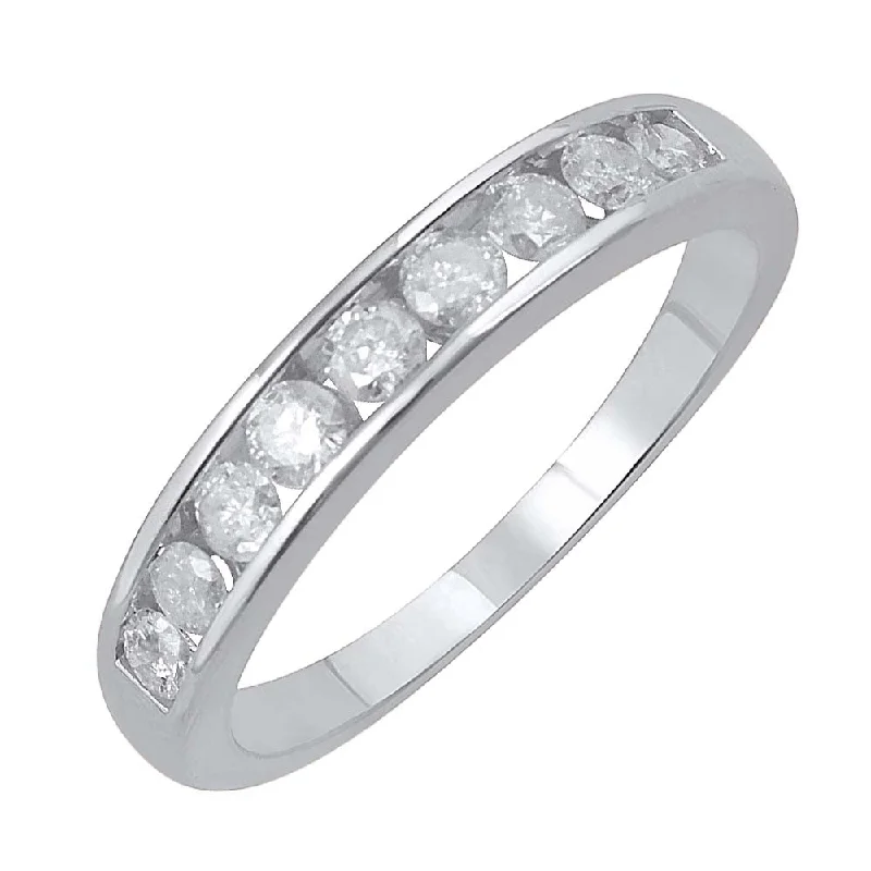 Upgrade Your Jewelry Collection For Less 1/2 Carat Channel Set Diamond Wedding Band Ring in Gold Upgrade Your Jewelry Collection For Less 1/2 Carat Channel Set Diamond Wedding Band Ring in Gold