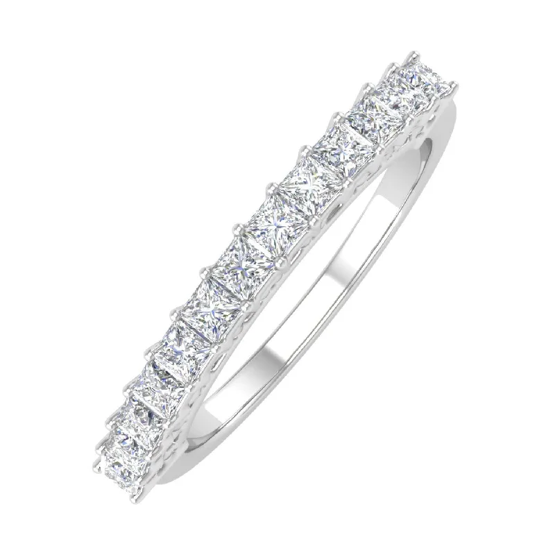 Make Every Moment Shine – Jewelry Discounts Available 1/2 Carat Natural Princess Cut Diamond Wedding Band Ring in Gold Make Every Moment Shine – Jewelry Discounts Available 1/2 Carat Natural Princess Cut Diamond Wedding Band Ring in Gold