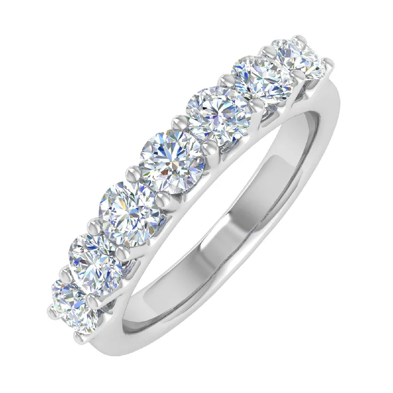 The Perfect Jewelry Piece At The Perfect Discount 1 Carat 7-Stone Diamond Wedding Band Ring in Gold The Perfect Jewelry Piece At The Perfect Discount 1 Carat 7-Stone Diamond Wedding Band Ring in Gold