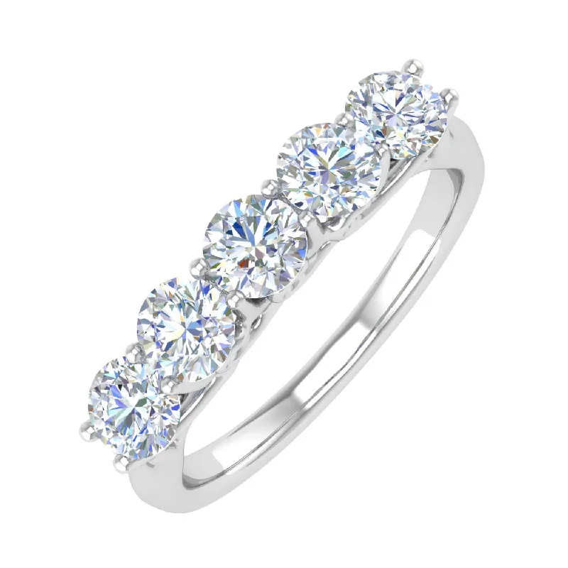 Jewelry Deals That Outshine The Rest 1 Carat (ctw) 5-Stone Diamond Wedding Band Ring in Gold Jewelry Deals That Outshine The Rest 1 Carat (ctw) 5-Stone Diamond Wedding Band Ring in Gold