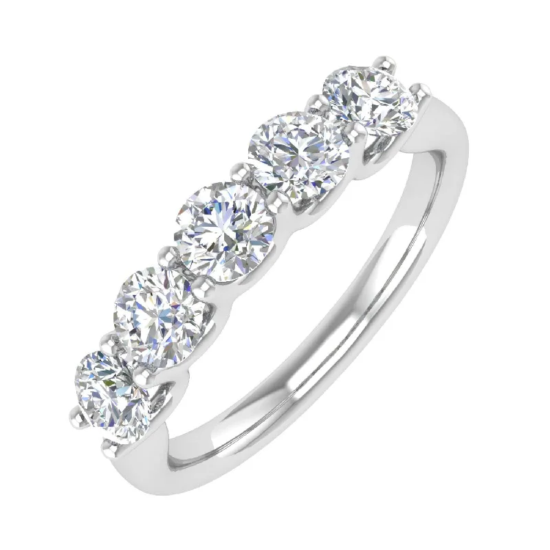 Luxury Jewelry Clearance – Shop Premium Styles Now 1 Carat (ctw) 5-Stone Diamond Wedding Band Ring in Gold Luxury Jewelry Clearance – Shop Premium Styles Now 1 Carat (ctw) 5-Stone Diamond Wedding Band Ring in Gold