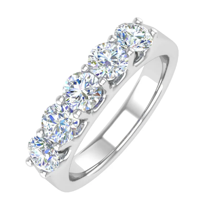 Elegant Jewelry, Affordable Luxury – Shop Now 1 Carat (ctw) 5-Stone Diamond Wedding Band Ring in Gold Elegant Jewelry, Affordable Luxury – Shop Now 1 Carat (ctw) 5-Stone Diamond Wedding Band Ring in Gold