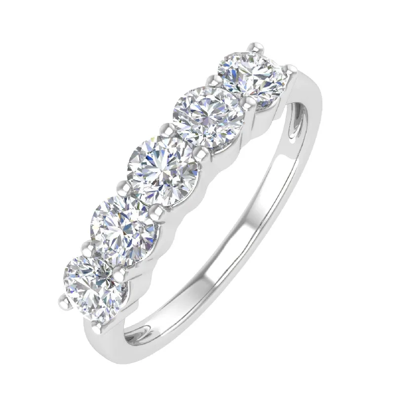 Breathtaking Jewelry, Breathtaking Prices 1 Carat (ctw) 5-Stone Diamond Wedding Band Ring in Gold Breathtaking Jewelry, Breathtaking Prices 1 Carat (ctw) 5-Stone Diamond Wedding Band Ring in Gold