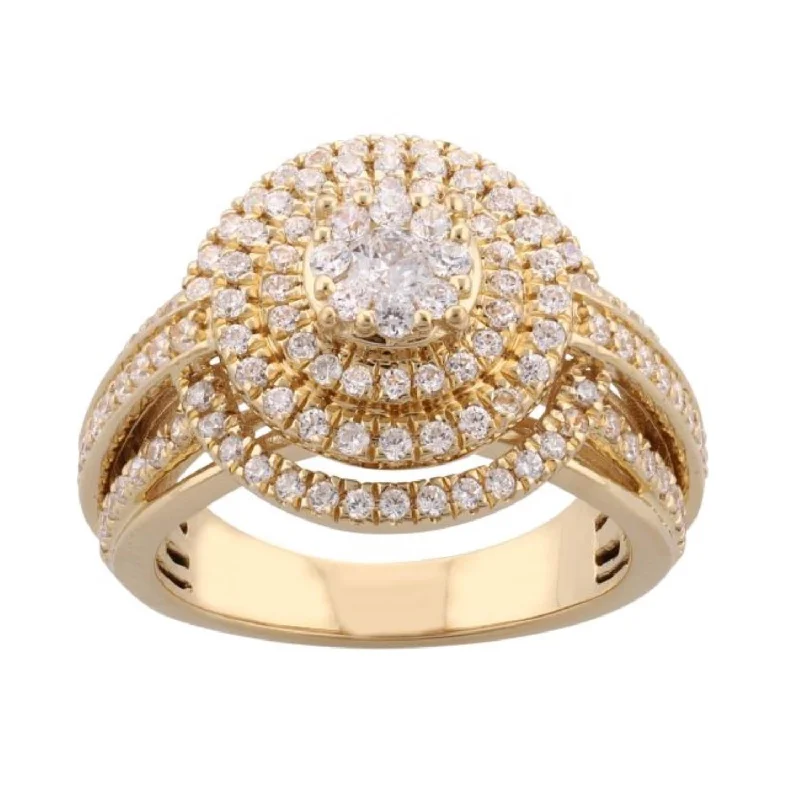 1 CTW Diamond Engagement Ring in 10KT Yellow Gold