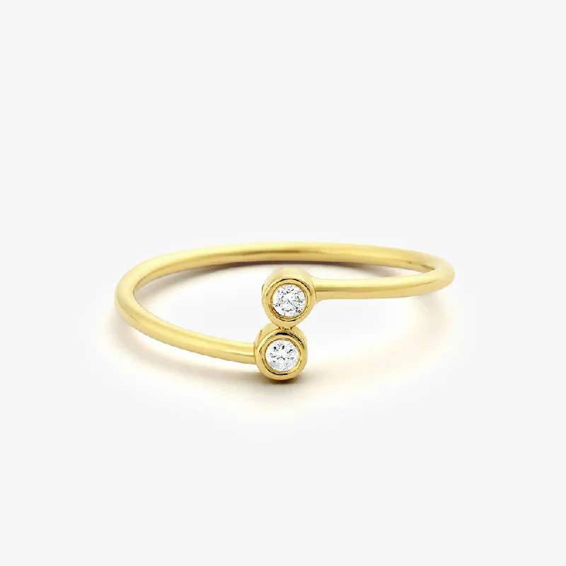Exclusive Gemstone Jewelry Markdowns – Shop Now 14K Gold Diamond Bypass Ring