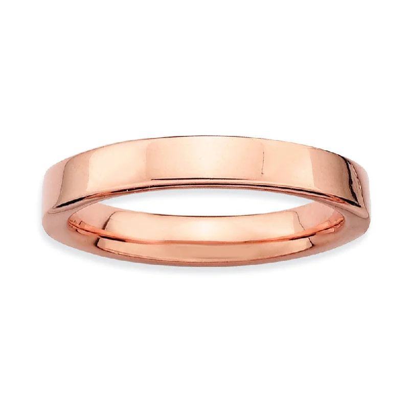 Limited-Time Jewelry Sale – Don't Miss These Deals 14k Rose Gold Plate Sterling Silver Stackable Polished Flat 3.5mm Band Limited-Time Jewelry Sale – Don't Miss These Deals 14k Rose Gold Plate Sterling Silver Stackable Polished Flat 3.5mm Band