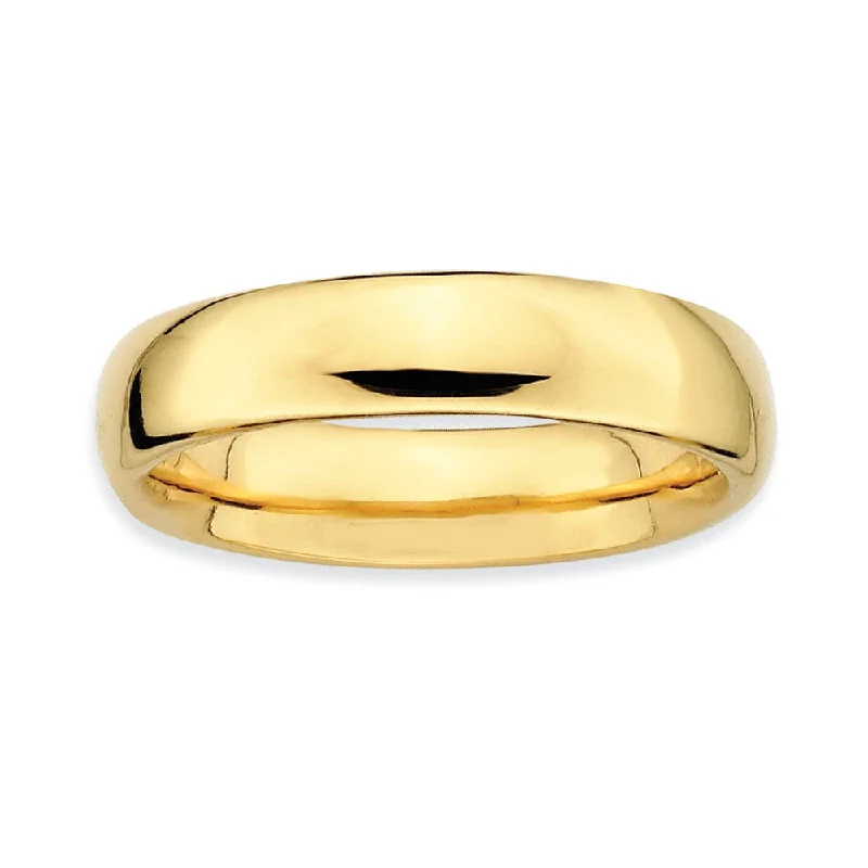 The Biggest Jewelry Sale Of The Year Is Here 14k Yellow Gold Plated Sterling Silver Stackable Polished 4.5mm Band The Biggest Jewelry Sale Of The Year Is Here 14k Yellow Gold Plated Sterling Silver Stackable Polished 4.5mm Band