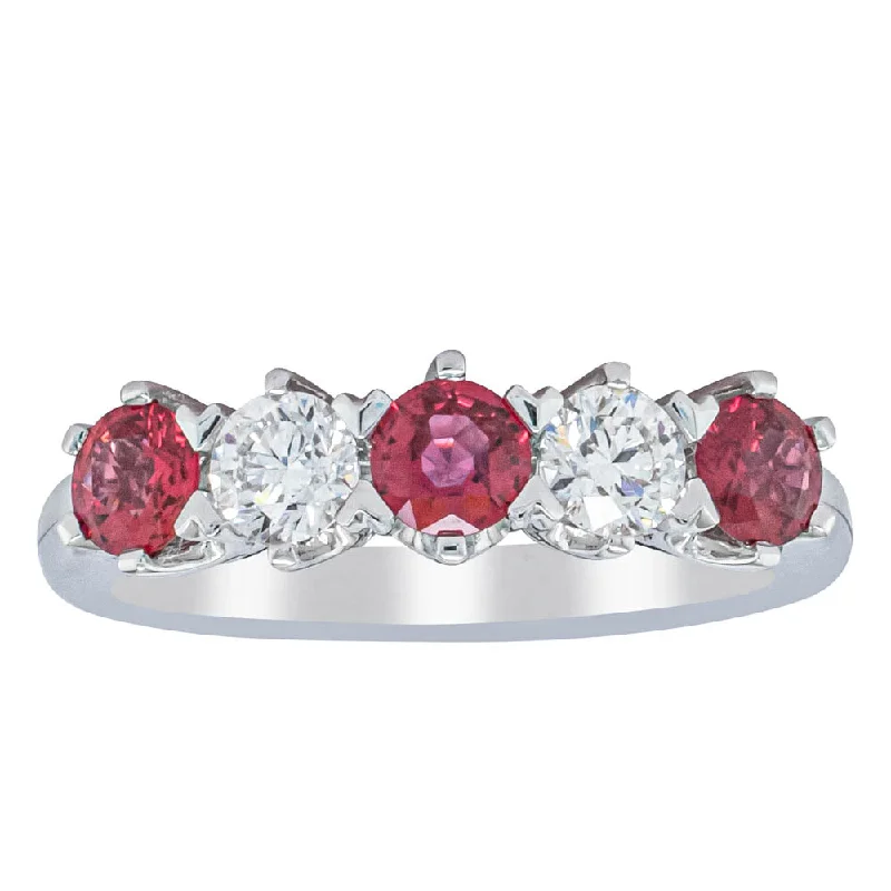 Everyday Jewelry Essentials Now On Sale 18ct White Gold .77ct Ruby & Diamond Pentagon Ring Everyday Jewelry Essentials Now On Sale 18ct White Gold .77ct Ruby & Diamond Pentagon Ring