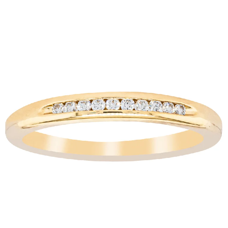 Bold And Beautiful Jewelry Now At Irresistible Prices 18ct Yellow Gold .09ct Diamond Band