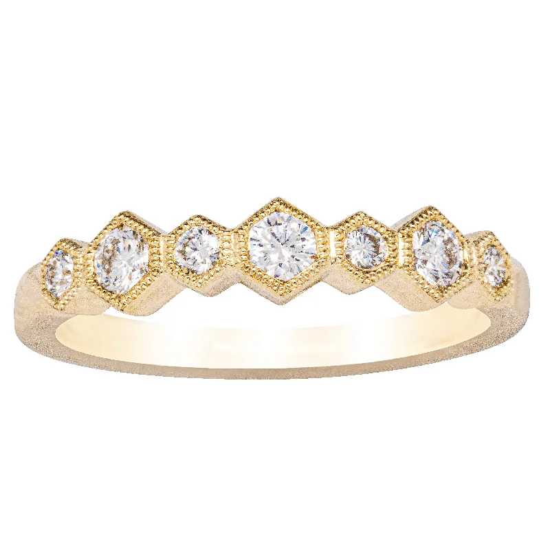 Exclusive Jewelry Offers – Sparkle For Less 18ct Yellow Gold Diamond Deco Band