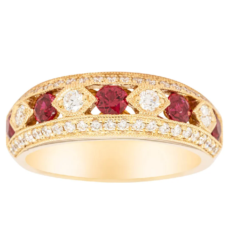Timeless Jewelry, Timeless Savings – Don't Wait 18ct Yellow Gold Ruby & Diamond Cecelia Ring Timeless Jewelry, Timeless Savings – Don't Wait 18ct Yellow Gold Ruby & Diamond Cecelia Ring