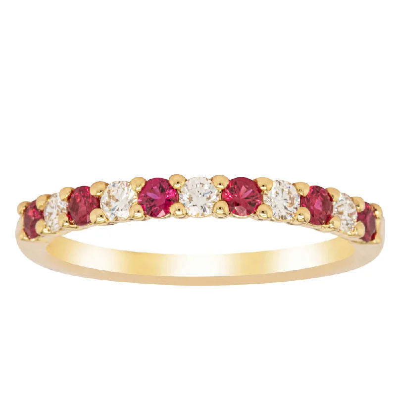 Sparkle More For Less – Jewelry Sale Happening Now 18ct Yellow Gold Ruby & Diamond Panorama Band Sparkle More For Less – Jewelry Sale Happening Now 18ct Yellow Gold Ruby & Diamond Panorama Band