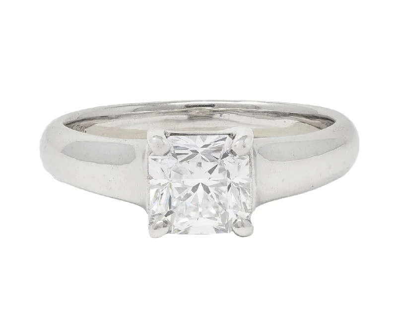 High-End Jewelry, Now More Affordable Than Ever 1999 Tiffany & Co. Lucida 1.12 CTW Diamond Platinum Vintage Engagement Ring