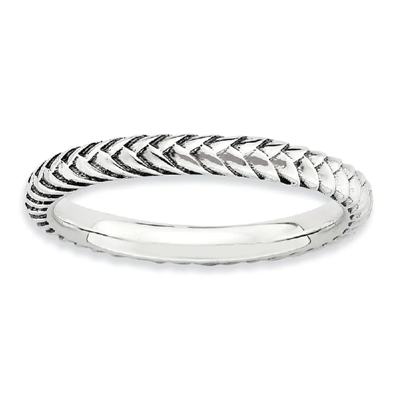 Stunning Jewelry At Even More Stunning Prices 2.5mm Sterling Silver Stackable Antiqued Wheat Band Stunning Jewelry At Even More Stunning Prices 2.5mm Sterling Silver Stackable Antiqued Wheat Band