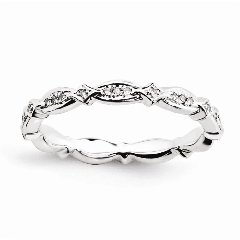 Upgrade Your Collection With Our Limited-Time Jewelry Sale 2.75mm Rhodium Sterling Silver Stackable .12 Ctw I3 H-I Diamond Band Upgrade Your Collection With Our Limited-Time Jewelry Sale 2.75mm Rhodium Sterling Silver Stackable .12 Ctw I3 H-I Diamond Band