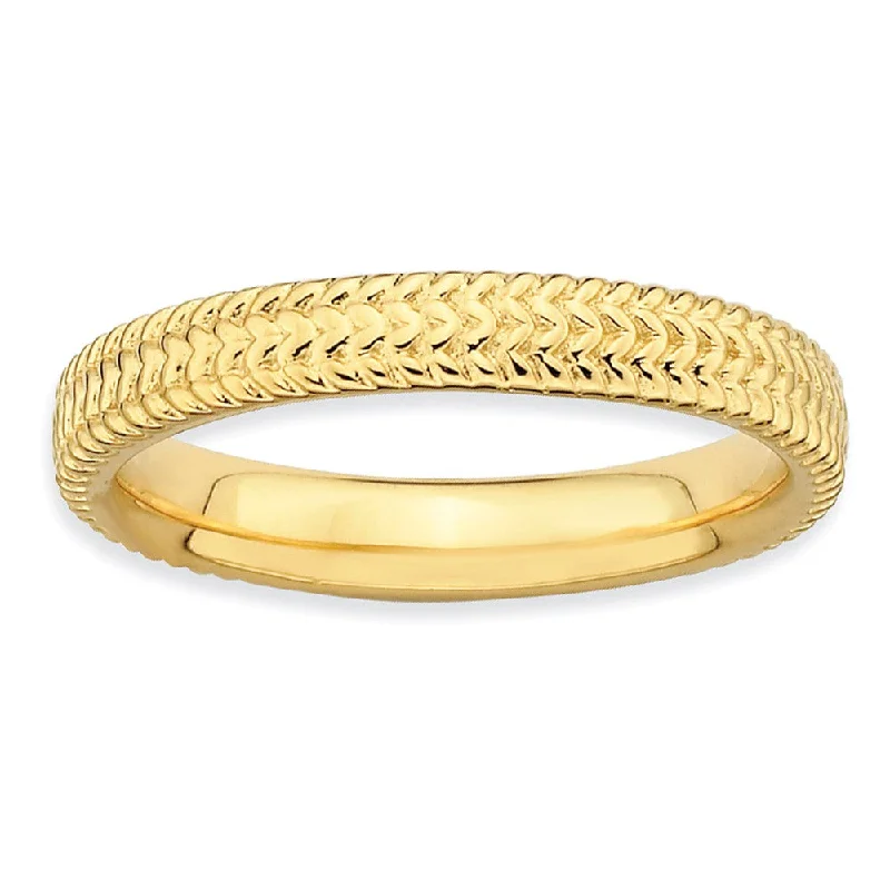 Last Chance To Grab Your Favorite Jewelry At A Discount 3.25mm 14k Yellow Gold Plated Sterling Silver Stackable Band Last Chance To Grab Your Favorite Jewelry At A Discount 3.25mm 14k Yellow Gold Plated Sterling Silver Stackable Band