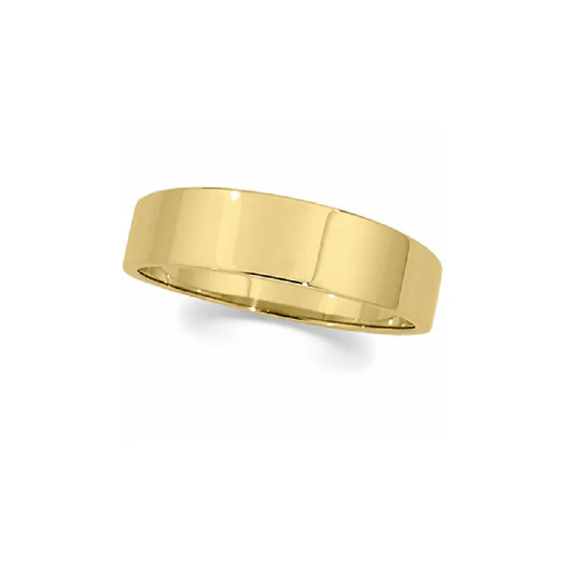 Special Jewelry Deals – Upgrade Your Collection 6mm Flat Tapered Wedding Band in 10k Yellow Gold Special Jewelry Deals – Upgrade Your Collection 6mm Flat Tapered Wedding Band in 10k Yellow Gold