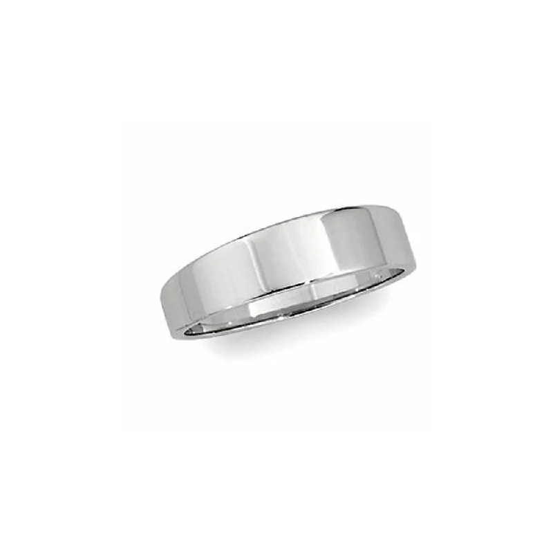 Elegant Jewelry Pieces At Unbelievable Prices 6mm Flat Tapered Wedding Band in 14k White Gold Elegant Jewelry Pieces At Unbelievable Prices 6mm Flat Tapered Wedding Band in 14k White Gold