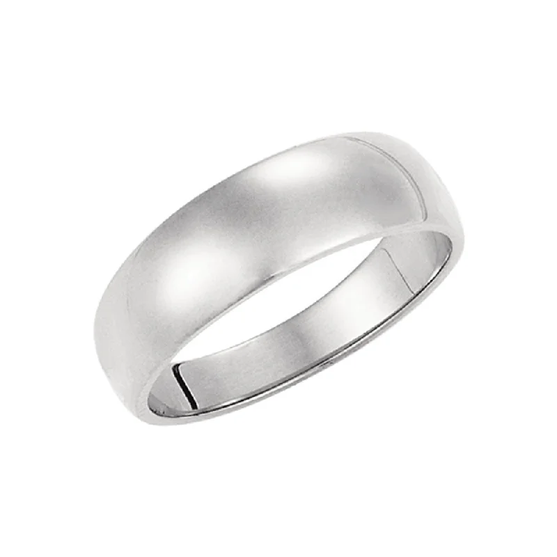 Gorgeous Jewelry, Limited-Time Savings 6mm Half Round Tapered Wedding Band in 14k White Gold Gorgeous Jewelry, Limited-Time Savings 6mm Half Round Tapered Wedding Band in 14k White Gold