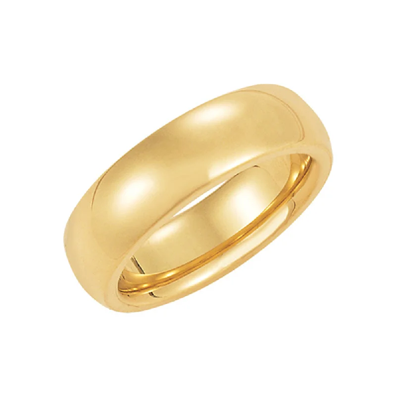 High-Quality Jewelry At A Fraction Of The Cost 6mm Heavy Polished Domed Comfort Fit 14k Yellow Gold Band High-Quality Jewelry At A Fraction Of The Cost 6mm Heavy Polished Domed Comfort Fit 14k Yellow Gold Band