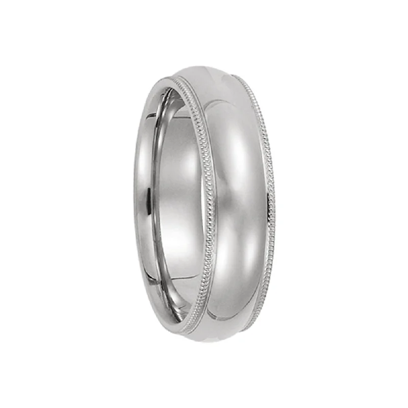 Jewelry Sale – Exclusive Styles At Lower Prices 6mm Milgrain Edge Comfort Fit Domed Band in 14k White Gold Jewelry Sale – Exclusive Styles At Lower Prices 6mm Milgrain Edge Comfort Fit Domed Band in 14k White Gold