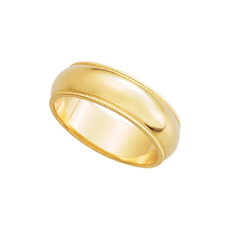 Shop Fine Jewelry With Amazing Deals 6mm Milgrain Edge Domed Band in 10k Yellow Gold Shop Fine Jewelry With Amazing Deals 6mm Milgrain Edge Domed Band in 10k Yellow Gold
