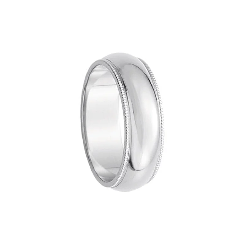 High-End Sparkle, Low-End Prices – Jewelry Sale Live 6mm Milgrain Edge Domed Band in Platinum High-End Sparkle, Low-End Prices – Jewelry Sale Live 6mm Milgrain Edge Domed Band in Platinum