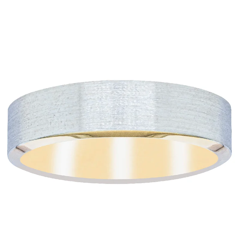 Don't Miss Out – Shop Elegant Jewelry For Less 9ct Yellow & White Gold 6mm Bi-Tone Band Don't Miss Out – Shop Elegant Jewelry For Less 9ct Yellow & White Gold 6mm Bi-Tone Band