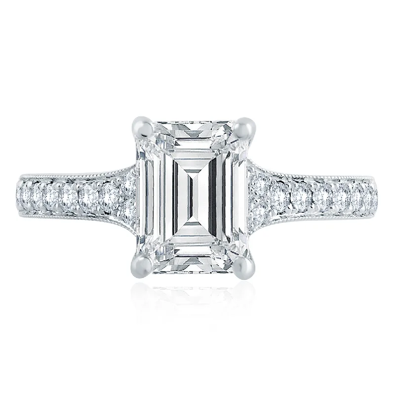Special Offers On Handcrafted And Designer Jewelry A.Jaffe Modern Vintage Micro Pave Emerald Diamond Quilted Engagement Ring ME2099Q/126 Special Offers On Handcrafted And Designer Jewelry A.Jaffe Modern Vintage Micro Pave Emerald Diamond Quilted Engagement Ring ME2099Q/126