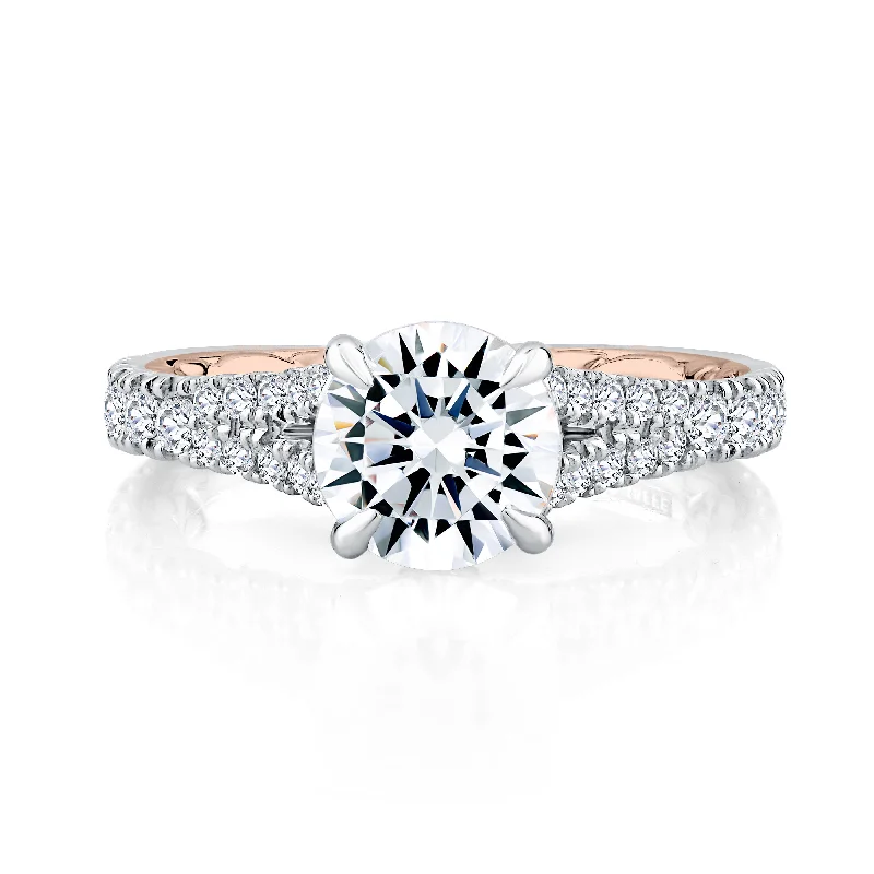 The Jewelry Sale You've Been Waiting For Is Here A.Jaffe Modern Royals Regal Split Shank Round Diamond Quilted Engagement Ring MESRD2506Q/205 The Jewelry Sale You've Been Waiting For Is Here A.Jaffe Modern Royals Regal Split Shank Round Diamond Quilted Engagement Ring MESRD2506Q/205