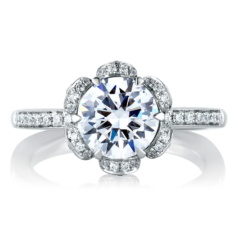 Seasonal Jewelry Deals – Elevate Your Style A.Jaffe Nature Inspired Tulip Halo Diamond Engagement Ring MES560/155 Seasonal Jewelry Deals – Elevate Your Style A.Jaffe Nature Inspired Tulip Halo Diamond Engagement Ring MES560/155