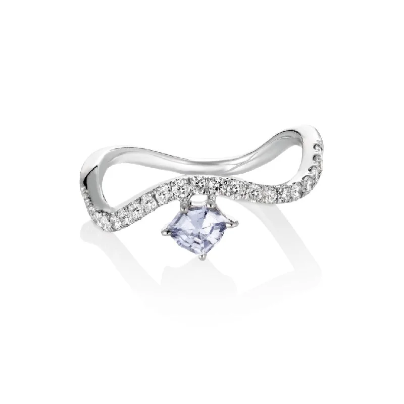 Shop Dazzling Rings, Earrings, And More At Special Discounts Hiru Udava 18K Whitegold Ring w. Diamonds & Spinel