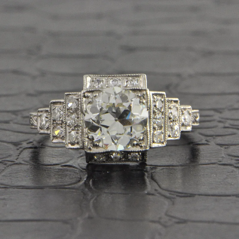 Bestselling Jewelry Now On Sale – Elevate Your Look Antique Art Deco 1.30 ct. Old European Cut Diamond Engagement Ring in Platinum Bestselling Jewelry Now On Sale – Elevate Your Look Antique Art Deco 1.30 ct. Old European Cut Diamond Engagement Ring in Platinum