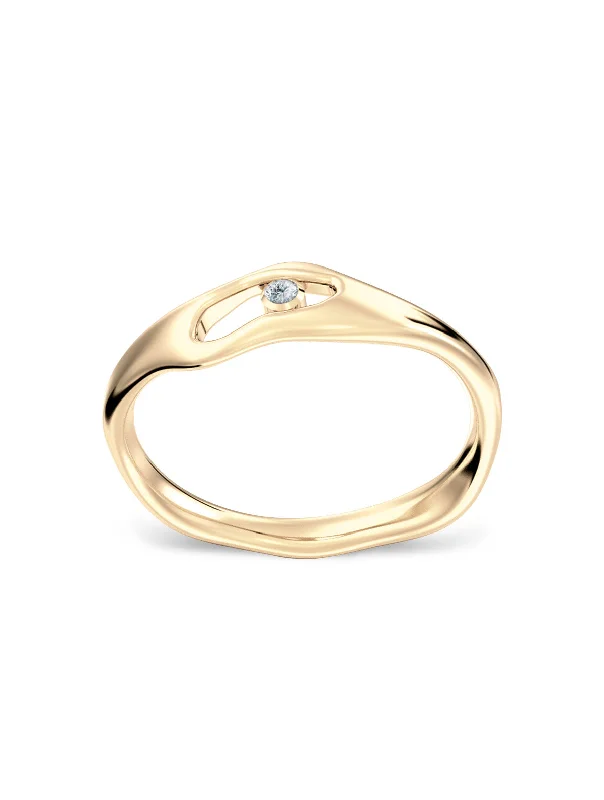 Shop High-Quality Jewelry At Jaw-Dropping Discounts Liquid N°6 18K Gold Ring w. Diamond Shop High-Quality Jewelry At Jaw-Dropping Discounts Liquid N°6 18K Gold Ring w. Diamond