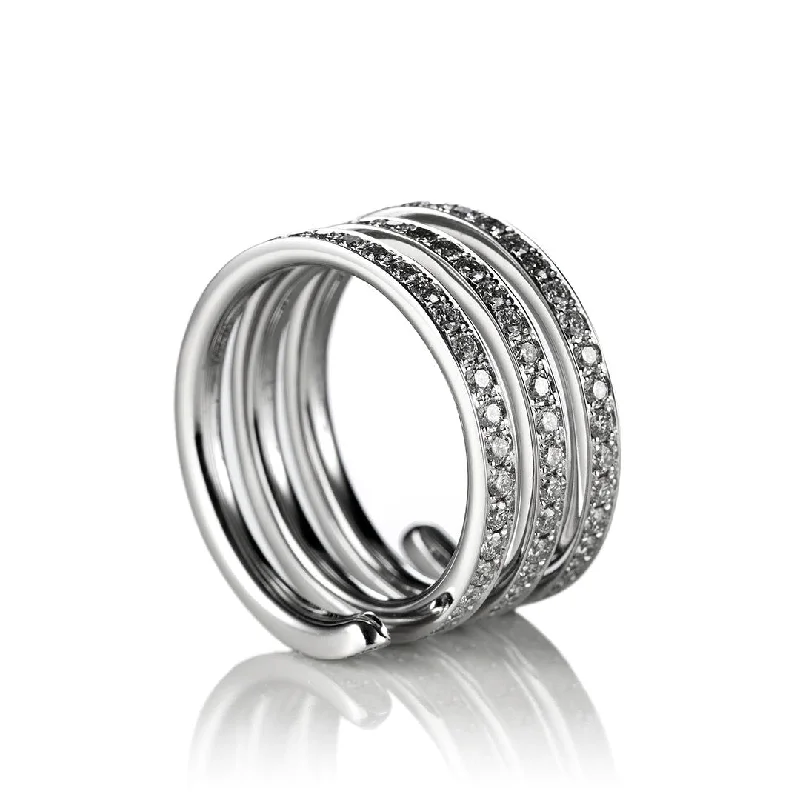 Accessorize For Less – Luxury Jewelry At Affordable Prices Spring Large 18K Gold, Rosegold or Whitegold Ring w. Diamonds Accessorize For Less – Luxury Jewelry At Affordable Prices Spring Large 18K Gold, Rosegold or Whitegold Ring w. Diamonds