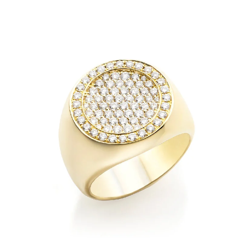 Affordable Glamour – Premium Jewelry For Less Globe 18K Gold Ring w. Diamonds