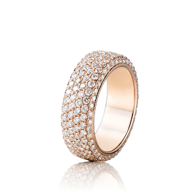 Affordable Elegance – Premium Jewelry At Special Prices Wide Pavé 18K Rosegold Ring w. Diamonds Affordable Elegance – Premium Jewelry At Special Prices Wide Pavé 18K Rosegold Ring w. Diamonds