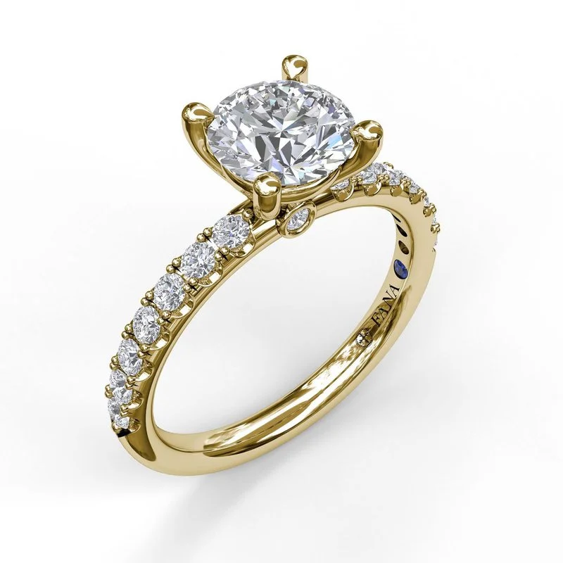 Handcrafted Beauty At Affordable Prices Classic Pave Round Cut Engagement Ring