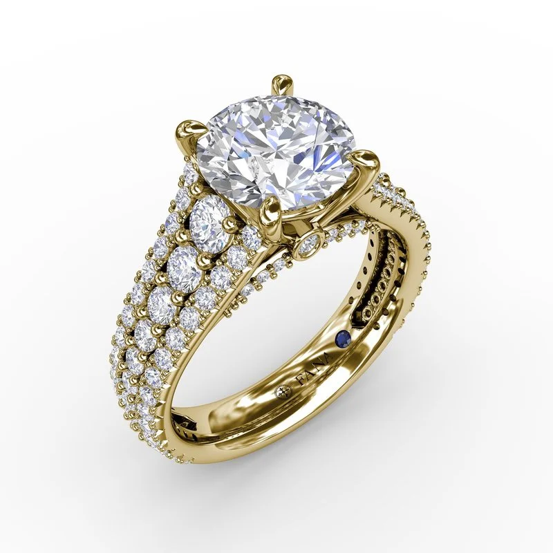 Handcrafted Jewelry Sale – Unique Designs At Low Prices Classic Round Diamond Solitaire Engagement Ring With Triple-Row Diamond Shank Handcrafted Jewelry Sale – Unique Designs At Low Prices Classic Round Diamond Solitaire Engagement Ring With Triple-Row Diamond Shank