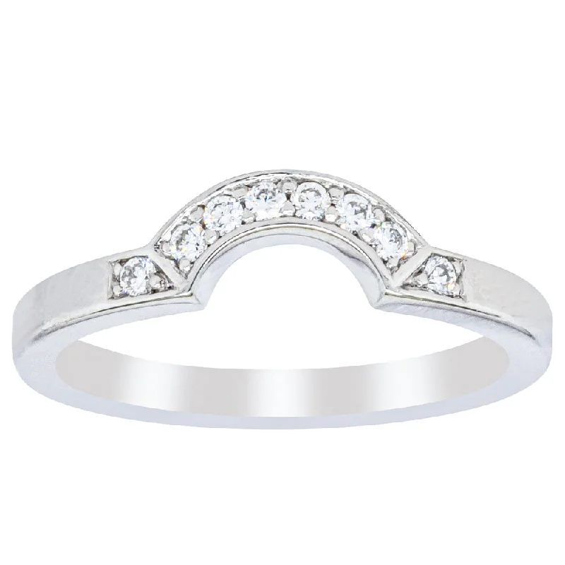 Flash Sale On Stunning Jewelry – Limited Stock Available Deja Vu Platinum .12ct Diamond Curved Band Flash Sale On Stunning Jewelry – Limited Stock Available Deja Vu Platinum .12ct Diamond Curved Band