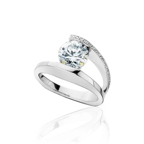 Grab Exquisite Jewelry At The Lowest Prices Diamond Accented Bypass Design Mounting Grab Exquisite Jewelry At The Lowest Prices Diamond Accented Bypass Design Mounting