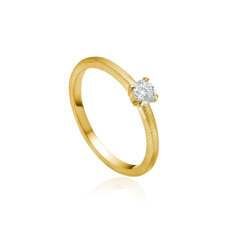 Luxury Handcrafted Jewelry For Elegant Looks Lumina 18K Gold Ring w. Diamond 0.23 ct Luxury Handcrafted Jewelry For Elegant Looks Lumina 18K Gold Ring w. Diamond 0.23 ct