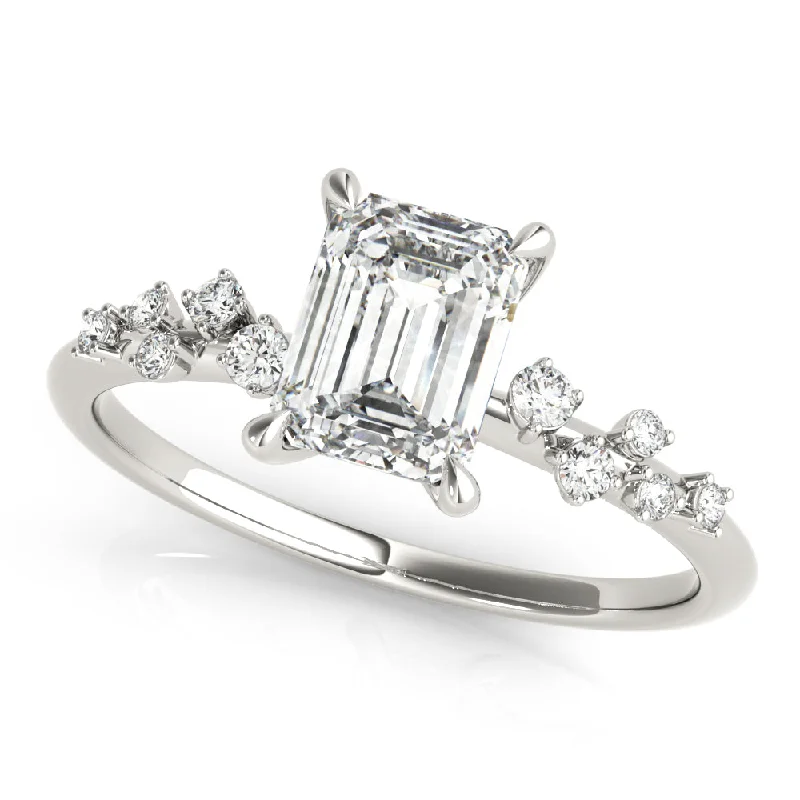 Exclusive Jewelry Sale – Sparkle For Less Emerald Shaped Alternating Design Diamond Mounting Exclusive Jewelry Sale – Sparkle For Less Emerald Shaped Alternating Design Diamond Mounting