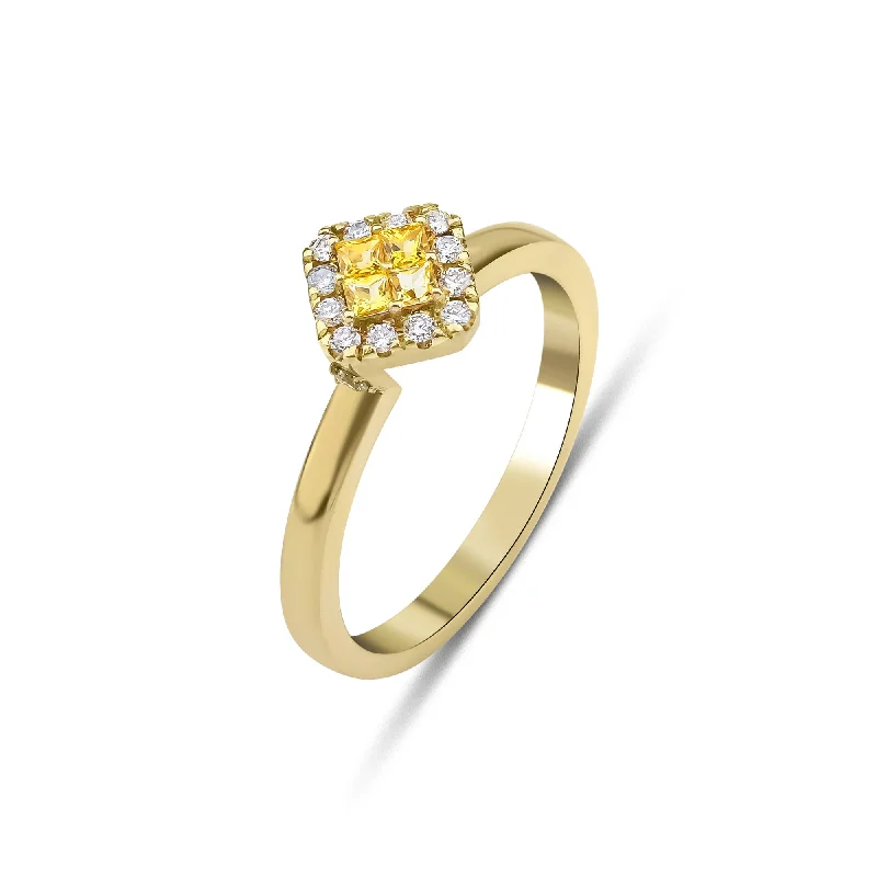 Exclusive Online Jewelry Sale – Don't Wait Fortuna Amarillo 18K Gold Ring w. Diamonds & Sapphires Exclusive Online Jewelry Sale – Don't Wait Fortuna Amarillo 18K Gold Ring w. Diamonds & Sapphires