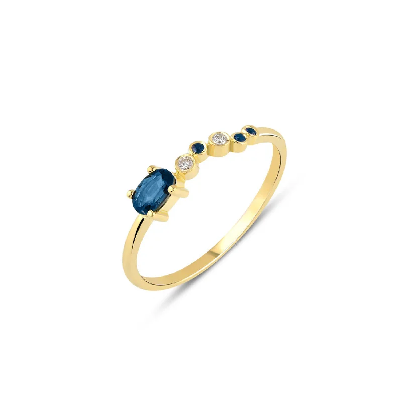 Trending Jewelry Now At Unbeatable Prices Seraphina Wing 18K Gold Ring w. Sapphires & Diamonds